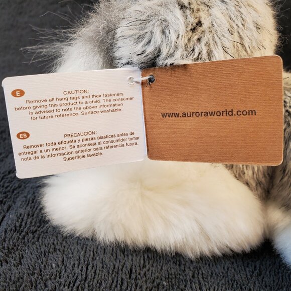 "Miyoni" Miniature Schnauzer Plush Toy by Aurora. 9 in - Picture 9 of 13